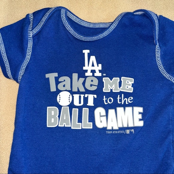 LA Dodgers Baby Bodysuit 12 Months MLB Blue One Piece Baseball Outfit. - Picture 2 of 3